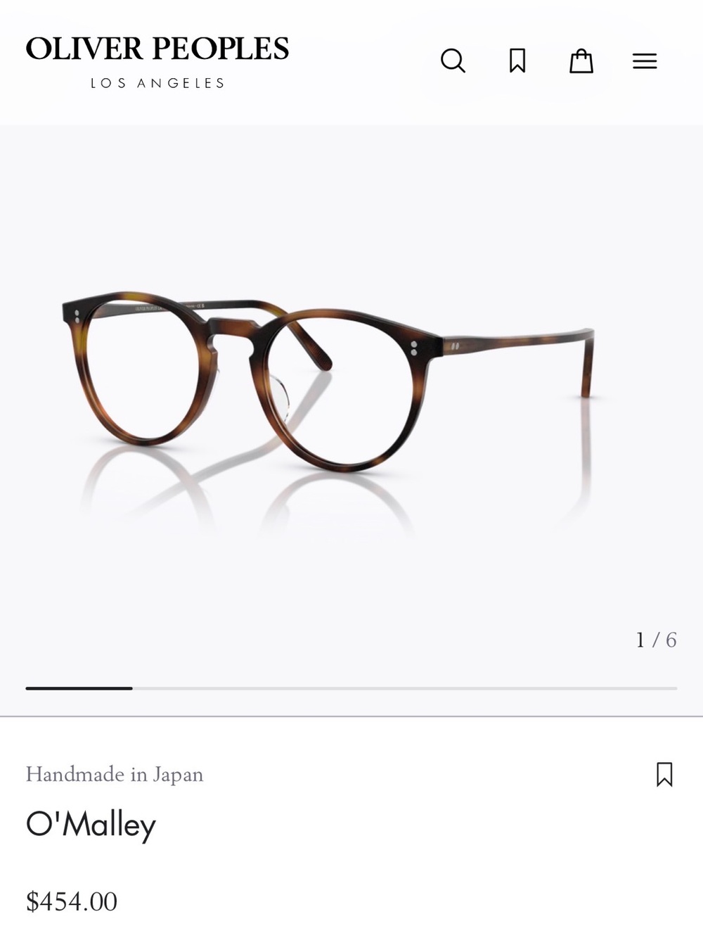 Oliver peoples glasses O’Malley